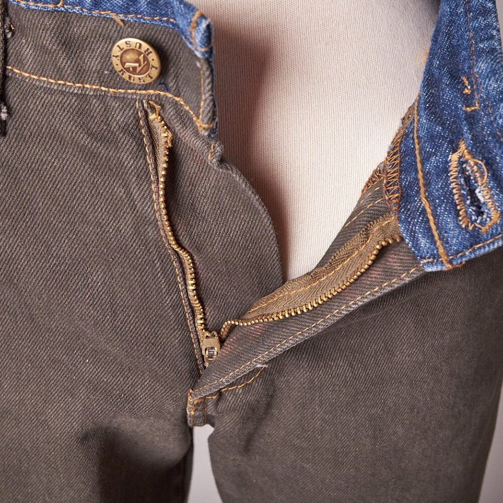 1990s Deadstock Charcoal and Denim Blue Rusty Surf Jeans